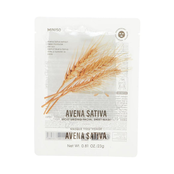 MINISO AVENA SATIVA MOISTURIZING FACIAL SHEET MASK 2027756310106 FACIAL MASK SHEET