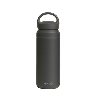 MINISO SOLID COLOR INSULATED BOTTLE WITH HANDLE 500 ML(GRAY) 2027855412107 VACUUM CUP/ KETTLE