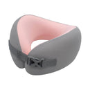 MINISO WASHABLE MEMORY FOAM NECK PILLOW(LIGHT PINK) 2027866611100 U-SHAPED NECK PILLOW-2