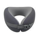 MINISO WASHABLE MEMORY FOAM NECK PILLOW(GRAY) 2027866615108 U-SHAPED NECK PILLOW-1