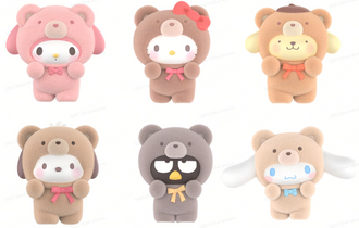 MINISO HELLO KITTY AND FRIENDS LATTE BEAR FITNESS FIGURE SURPRISE BOX 2027939310107 SURPRISE BOX