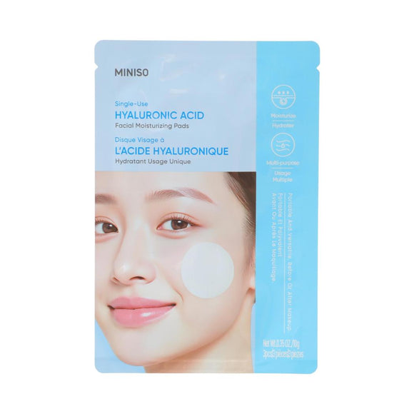 MINISO SINGLE-USE HYALURONIC ACID FACIAL MOISTURIZING PADS 2028031310101 FACIAL CLEANSER