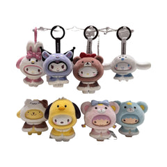 MINISO HELLO KITTY AND FRIENDS LITTLE CLOAK COLLECTION FLOCKED FACE-TURNING PENDANT SURPRISE BOX 2028119510102 SURPRISE BOX