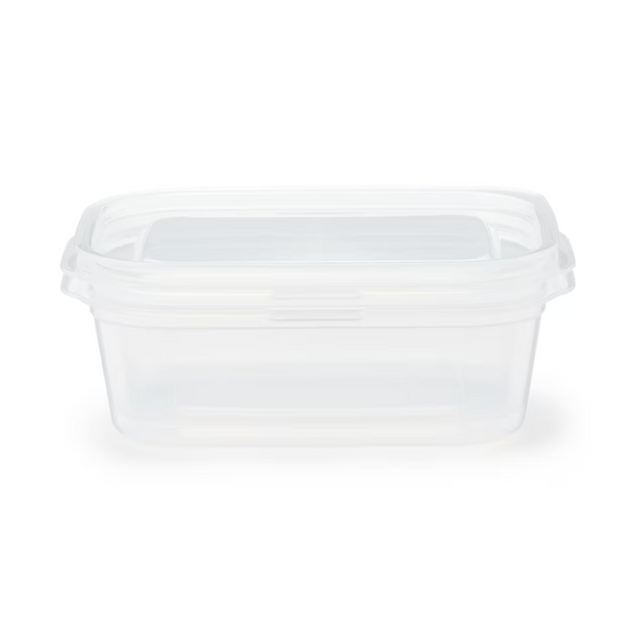 MINISO TRANSPARENT WHITE SERIES RECTANGULAR FOOD CONTAINER 850ML (2 PCS) 2028168710102 FOOD CONTAINER