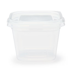 MINISO TRANSPARENT WHITE SERIES SQUARE FOOD CONTAINER 900ML (2 PCS) 2028168910106 FOOD CONTAINER