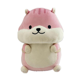 MINISO 13IN. SITTING-POSTURE HAMSTER PLUSH TOY(PINK, CARRYING MELON SEED) 2028552810104 REGULAR PLUSH