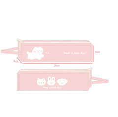 MINISO ANIMAL SERIES HANDLED CUBOID PU PENCIL CASE (20*4*5CM) (PINK) 2028611510105 PENCIL CASE