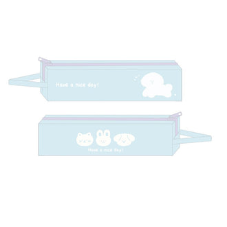 MINISO ANIMAL SERIES HANDLED CUBOID PU PENCIL CASE (20*4*5CM) (BLUE) 2028611710109 PENCIL CASE