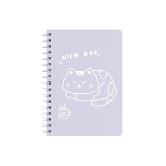 MINISO ANIMAL SERIES A6 WIRE-BOUND BOOK (PURPLE) (60 SHEETS) 2028706210101 WIREBOUND BOOK