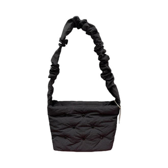 MINISO PUFF SERIES RUCHED PADDED SHOULDER BAG WITH HOLES(BLACK) 2028993211102 SHOULDER BAG