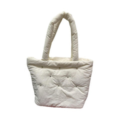 MINISO PUFF SERIES LARGE PADDED TOTE BAG WITH HOLES(CREAM WHITE) 2028993310102 TOTE BAG