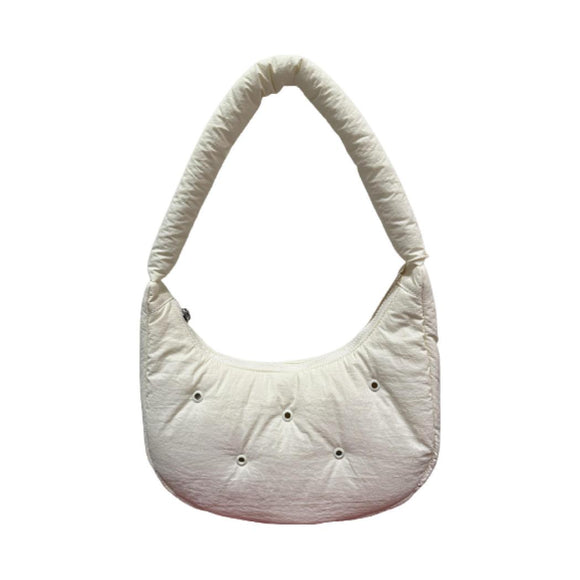 MINISO PUFF SERIES PADDED SHOULDER BAG WITH HOLES(CREAM WHITE) 2028993411106 SHOULDER BAG