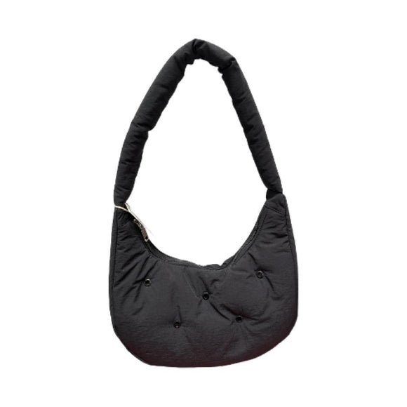 MINISO PUFF SERIES PADDED SHOULDER BAG WITH HOLES(BLACK) 2028993412103 SHOULDER BAG