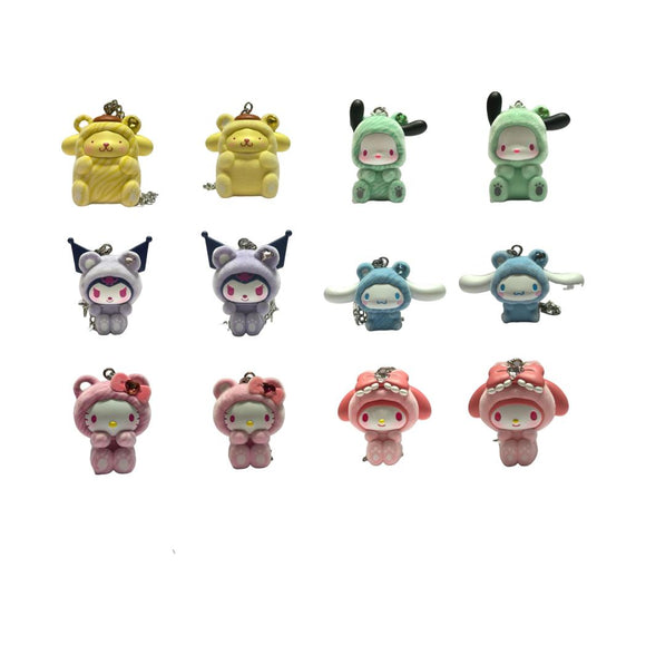 MINISO HELLO KITTY AND FRIENDS GEM FOREST COLLECTION FLOCKED PENDANT SURPRISE BOX 2029070810102 PENDANT SURPRISE BOX
