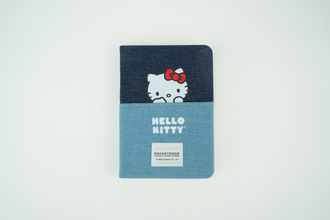 MINISO HELLO KITTY DENIM COLLECTION B6 POCKETED HARDCOVER BOOK (80 SHEETS) 2029071210109 HARDCOVER MEMO BOOK