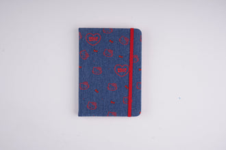 MINISO HELLO KITTY DENIM COLLECTION B6 HARDCOVER BOOK WITH BAND (BOW) (80 SHEETS) 2029071410103 HARDCOVER MEMO BOOK
