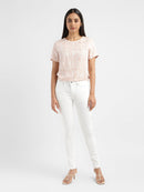 LEVIS 711 _ SKINNY WHITE POWDER 21306-0630 DENIM PANT (JEANS) (W)-6