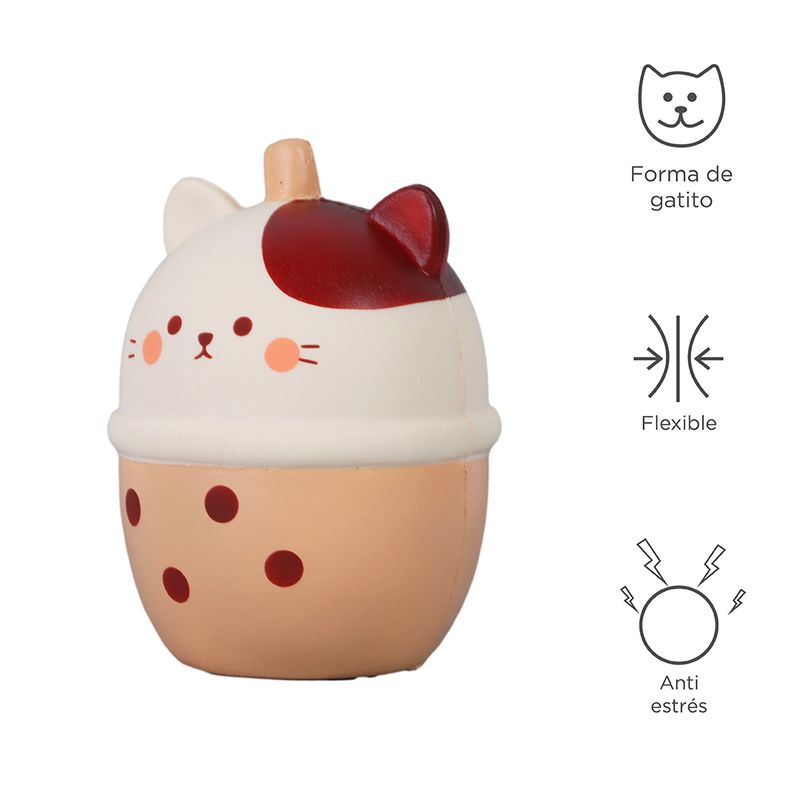 MINISO MILK TEA SERIES PU STRESS RELIEF TOY (1 PACK)(KITTEN) 2012375010100 FIDGET & SENSORY TOYS