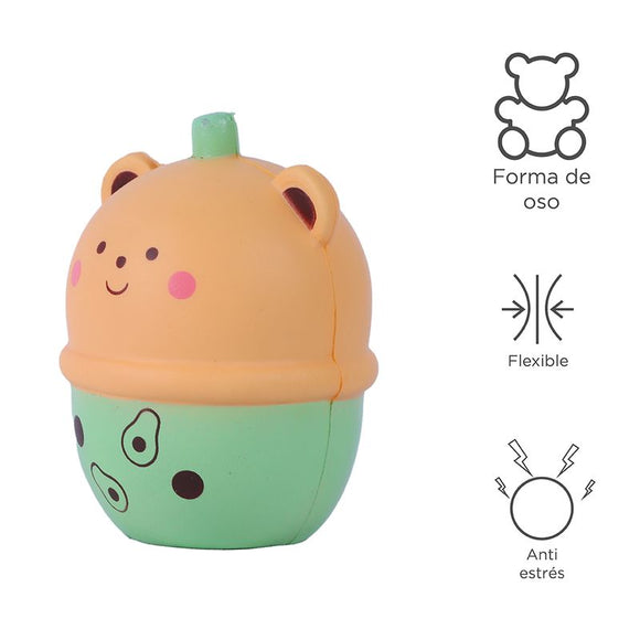 MINISO MILK TEA SERIES PU STRESS RELIEF TOY (1 PACK)(LITTLE BEAR) 2012375012104 FIDGET & SENSORY TOYS