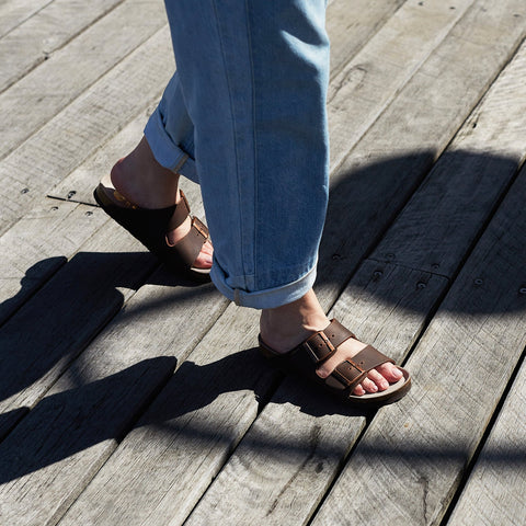 GENUINS HAWAII OILED LEATHER G100614-ABRN SANDAL (U)