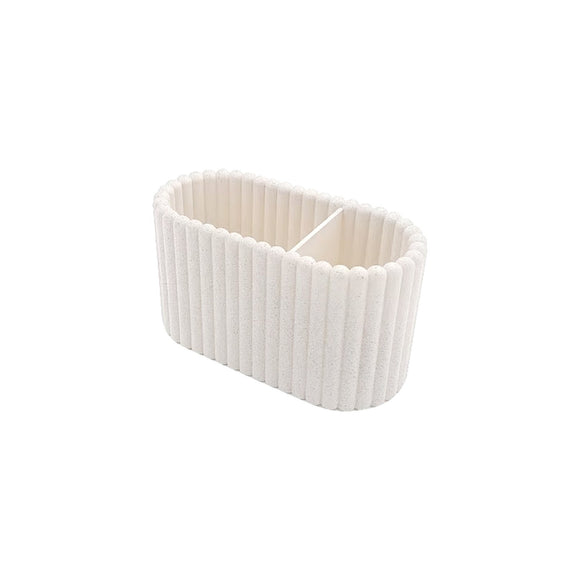MINISO COLUMN PATTERN ORGANIZER BOX WITH DIVIDERS (WHITE) 2023485710101 DESKTOP STORAGE