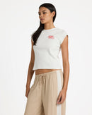RVCA RIBBEDSLIMTEE 23B351600-VWT T-SHIRT SHORT SLEEVE (W)-3