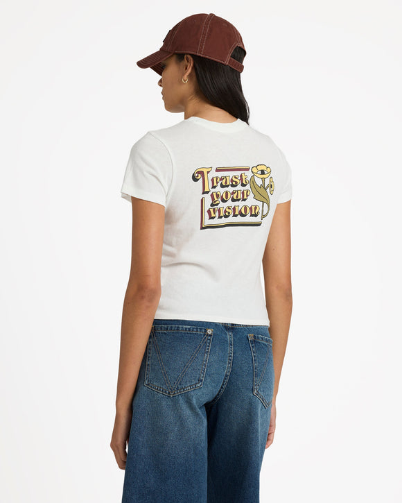 RVCA 411TEE 23B351601-VWT T-SHIRT SHORT SLEEVE (W)