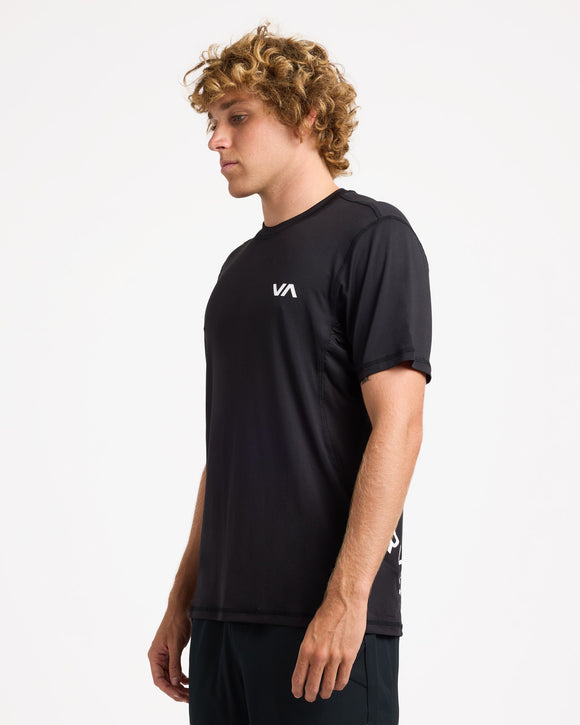 RVCA SPORT VENT SS 23MS013505-BLK T-SHIRT SHORT SLEEVE (M)