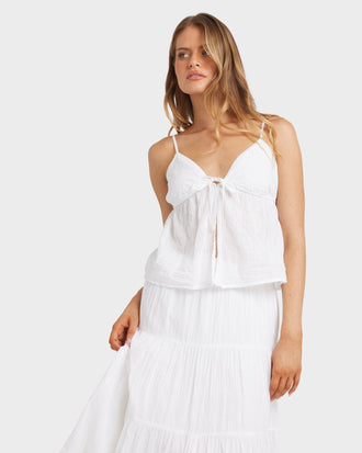 BILLABONG HIGH TIDES CAMI 24B064571-WHT TOP (W)