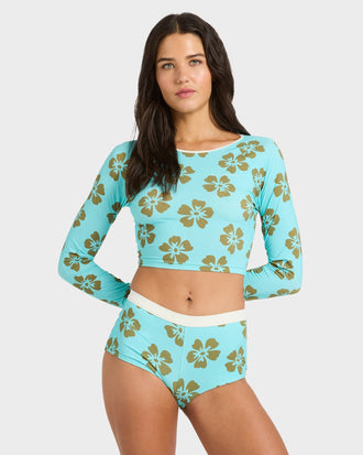 BILLABONG LAST SUMMER CRO 24BW031601-OCS RASH GUARD LONG SLEEVE (W)