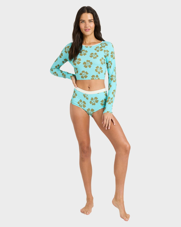 BILLABONG LAST SUMMER CRO 24BW031601-OCS RASH GUARD LONG SLEEVE (W)