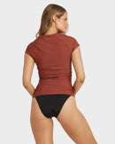 BILLABONG SOCIETY FOIL 24O013572-COW RASH GUARD SHORT SLEEVE (W)-4
