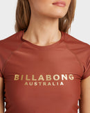 BILLABONG SOCIETY FOIL 24O013572-COW RASH GUARD SHORT SLEEVE (W)-5