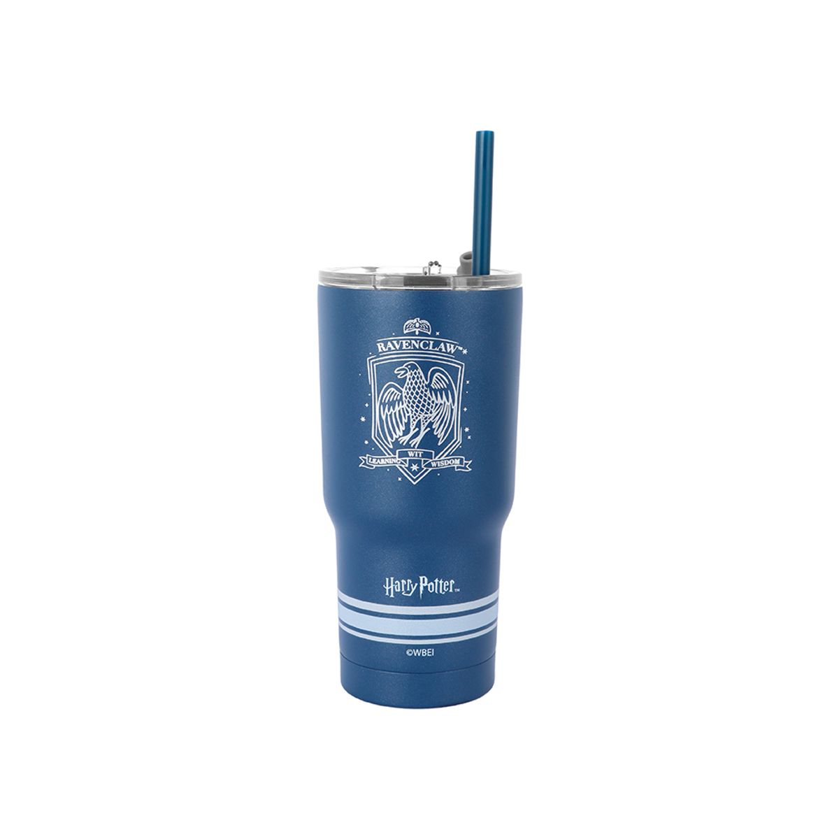 MINISO HARRY POTTER STEEL TUMBLER WITH CHARM AND STRAW (580ML, BLUE) 2017941811105 STEEL CUP