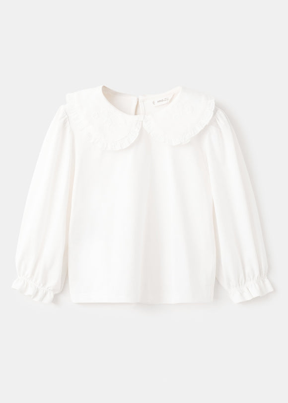 MANGO COLLAR 27001338-02 MANGO KIDS BABY GIRL T-SHIRT LONG SLEEVE