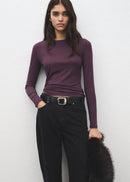 MANGO SECONDCA 27001344-78 MANGO WOMEN T-SHIRT LONG SLEEVE-2