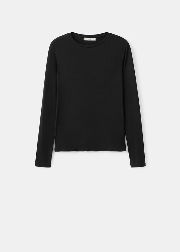MANGO SECONDCA 27001344-99 MANGO WOMEN T-SHIRT LONG SLEEVE