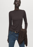 MANGO LILOBAR 27001360-32 MANGO WOMEN T-SHIRT LONG SLEEVE-2