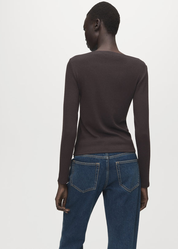 MANGO LILOBAR 27001360-32 MANGO WOMEN T-SHIRT LONG SLEEVE