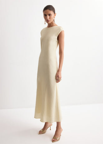 MANGO CRINK-A 27004095-05 MANGO WOMEN DRESS FULL LENGTH