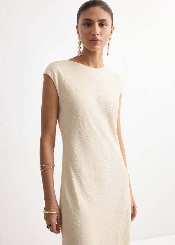 MANGO CRINK-A 27004095-05 MANGO WOMEN DRESS FULL LENGTH