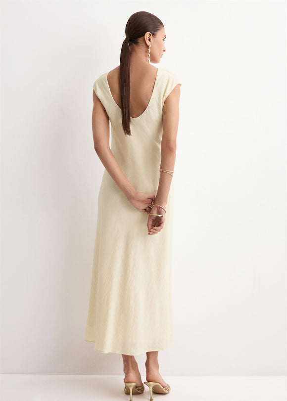 MANGO CRINK-A 27004095-05 MANGO WOMEN DRESS FULL LENGTH