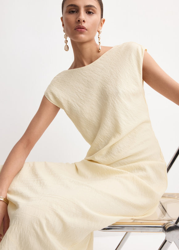 MANGO CRINK-A 27004095-05 MANGO WOMEN DRESS FULL LENGTH