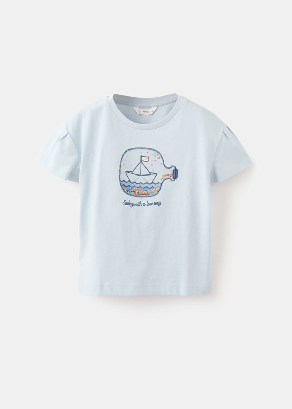 MANGO BARCO 27005166-50 MANGO KIDS BABY GIRL T-SHIRT SHORT SLEEVE