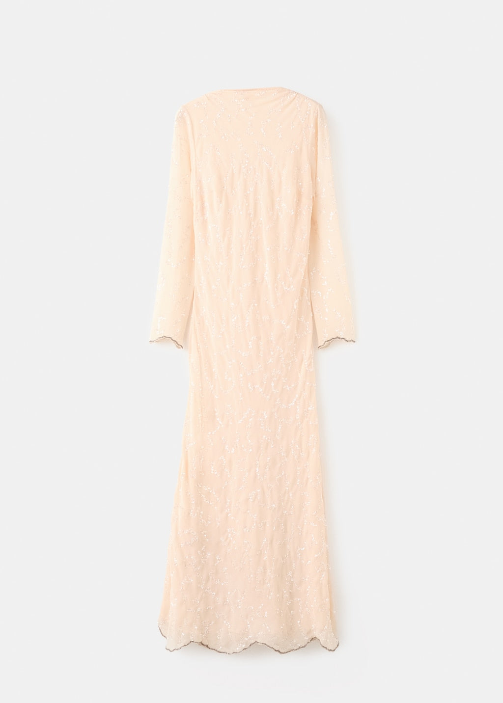 mango long sleeve lace dress MANGO PERLA-A 27005821-05 MANGO WOMEN DRESS FULL LENGTH
