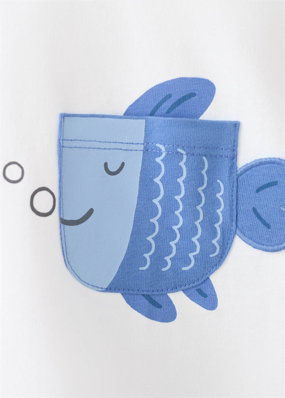 MANGO M2FISH 27006736-01 MANGO KIDS BABY BOY T-SHIRT SHORT SLEEVE