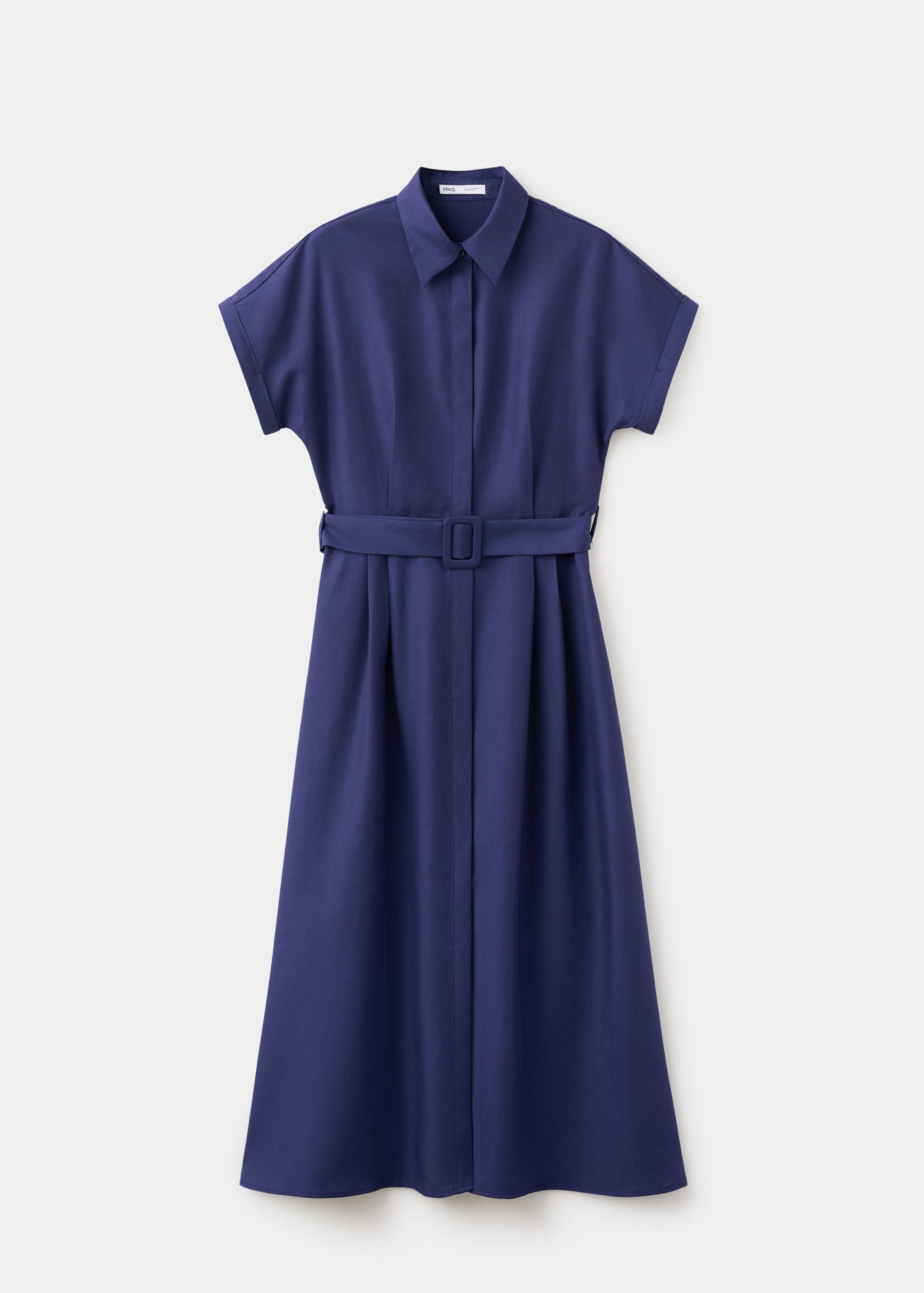 black dress knee length short sleeve Short Sleeve Square Neck Cotton Dress – Elie Tahari main image 0