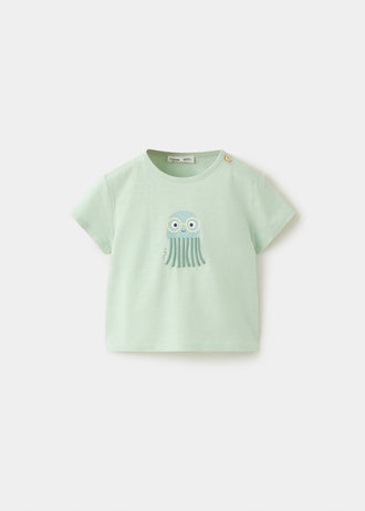 MANGO JELYFISH 27008270-43 MANGO KIDS NEW BORN BABY T-SHIRT SHORT SLEEVE