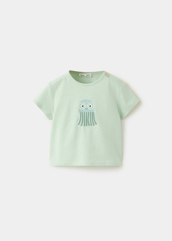 MANGO JELYFISH 27008270-43 MANGO KIDS NEW BORN BABY T-SHIRT SHORT SLEEVE
