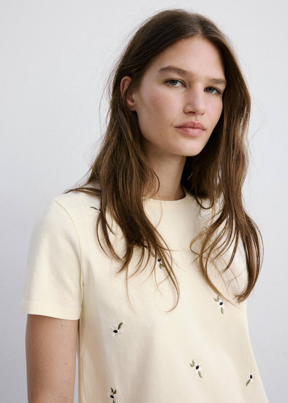 MANGO FLOWI 27009082-10 MANGO WOMEN T-SHIRT